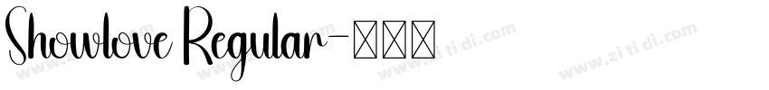 Showlove Regular字体转换